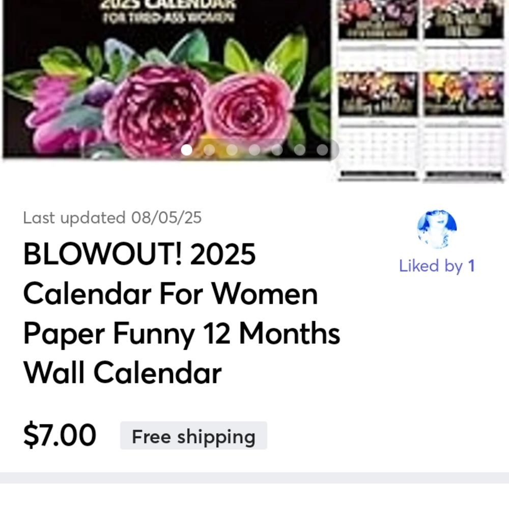 2025 Floral Wall Calendar